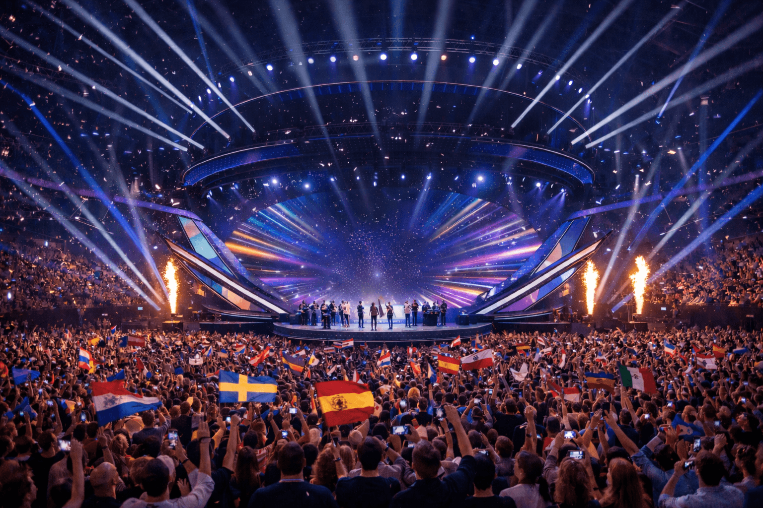 Eurovision stage and crowd